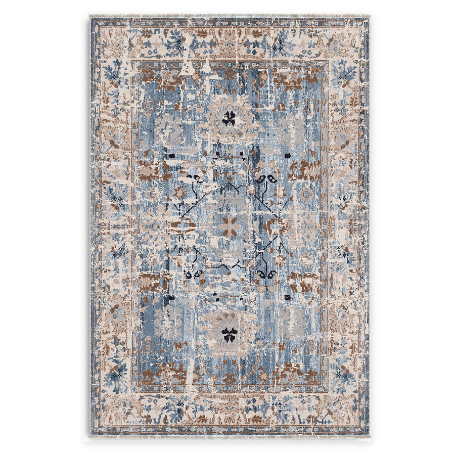 Quiet Star Indigo Blue Heritage Washable Rug