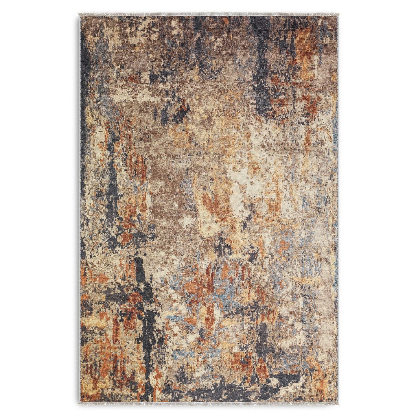 RW7157 washable chenille area rug viewed from above