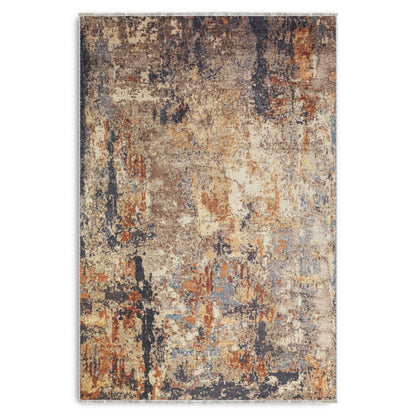 RW7157 washable chenille area rug viewed from above