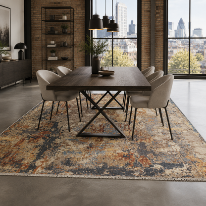 RW7157 washable chenille rug texture and pattern detail