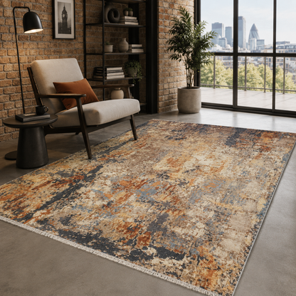 RW7157 washable chenille rug texture and pattern detail