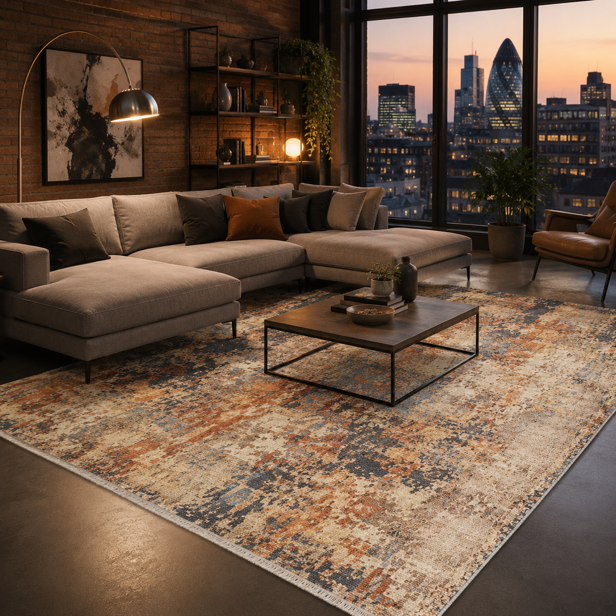 RW7157 washable chenille rug texture and pattern detail