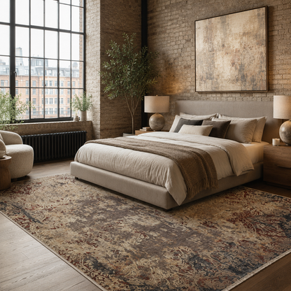 RW7158 washable chenille rug texture and pattern detail