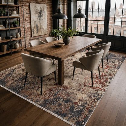 RW7158 washable chenille rug texture and pattern detail