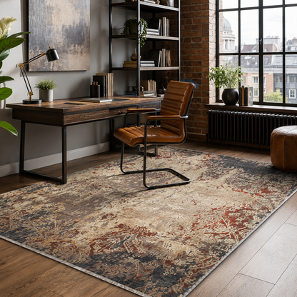 RW7158 washable chenille rug texture and pattern detail