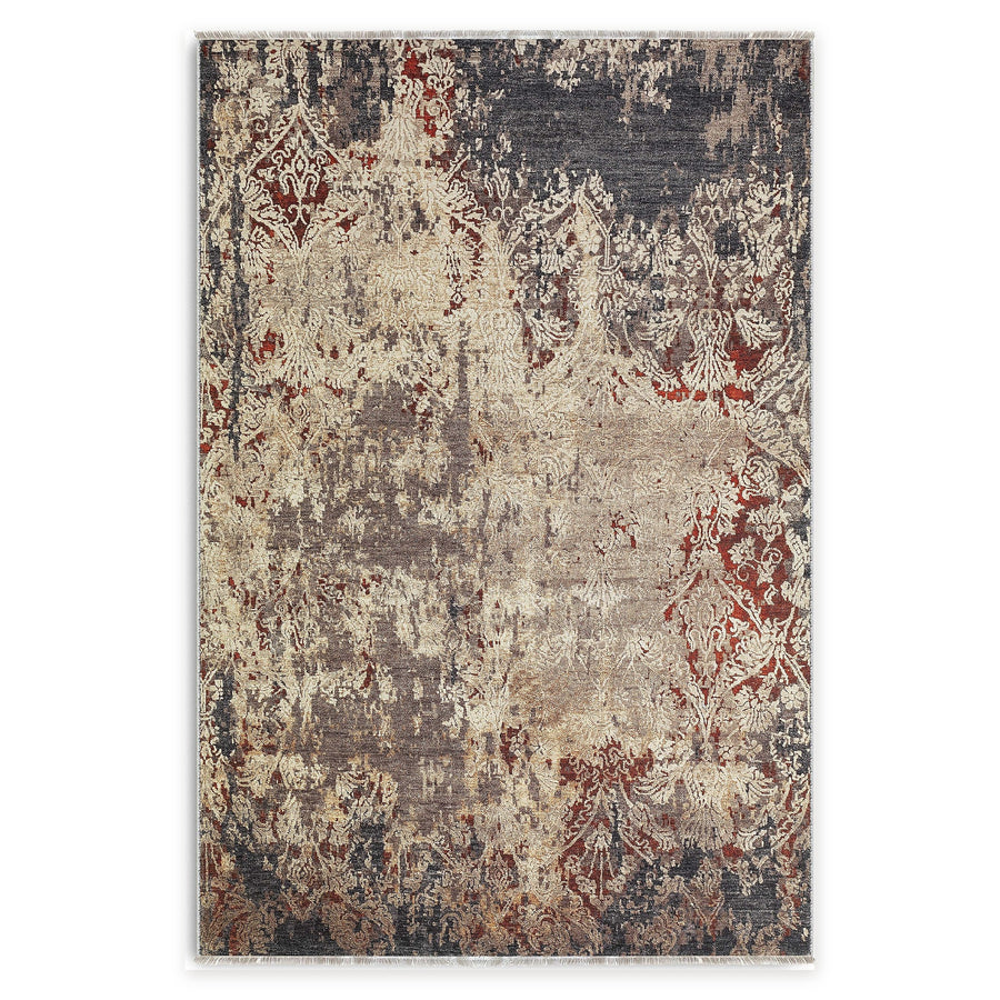 Lantern Heritage Silver Grey Washable Rug