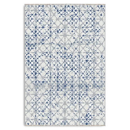 RW7159 washable chenille area rug viewed from above