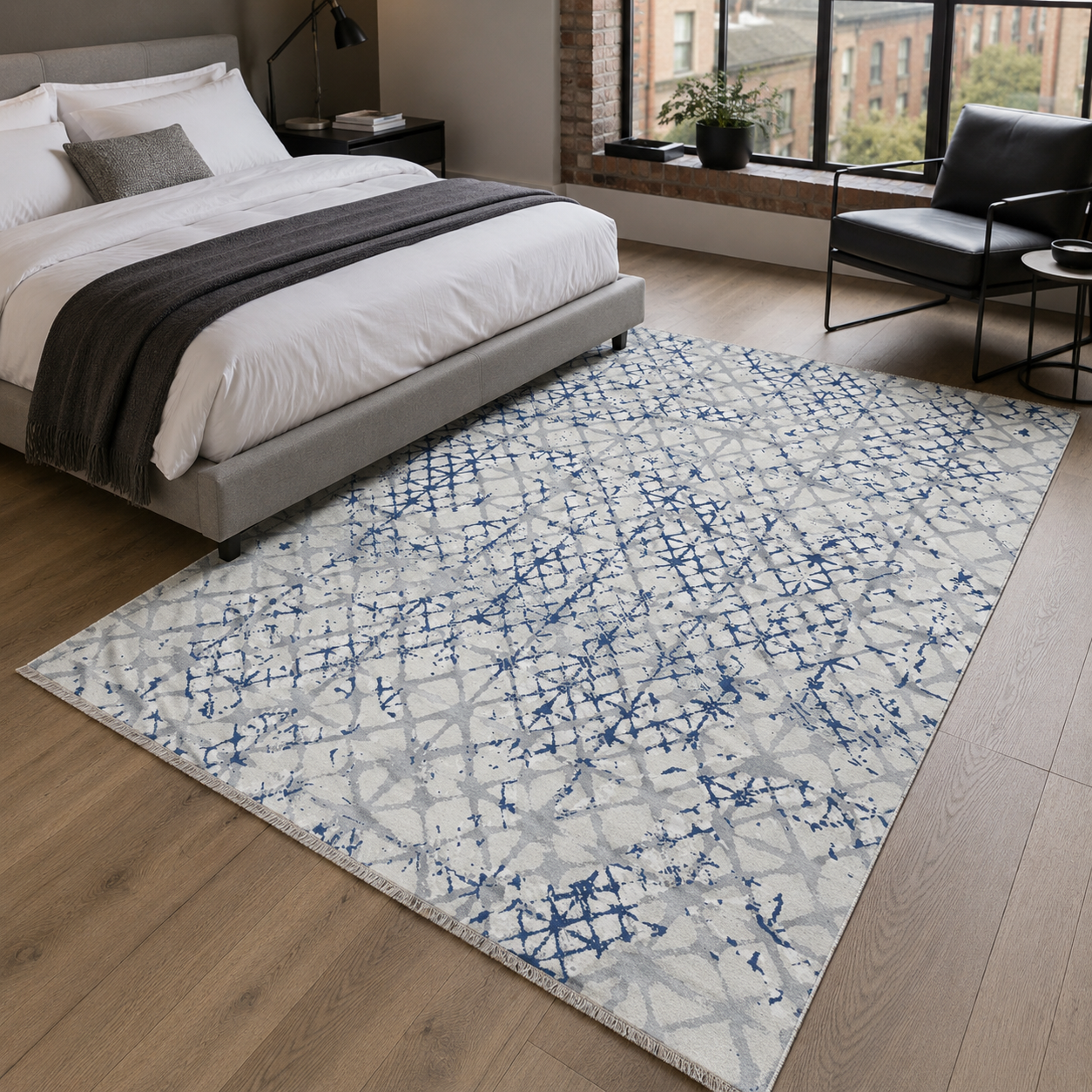 RW7159 washable chenille rug texture and pattern detail