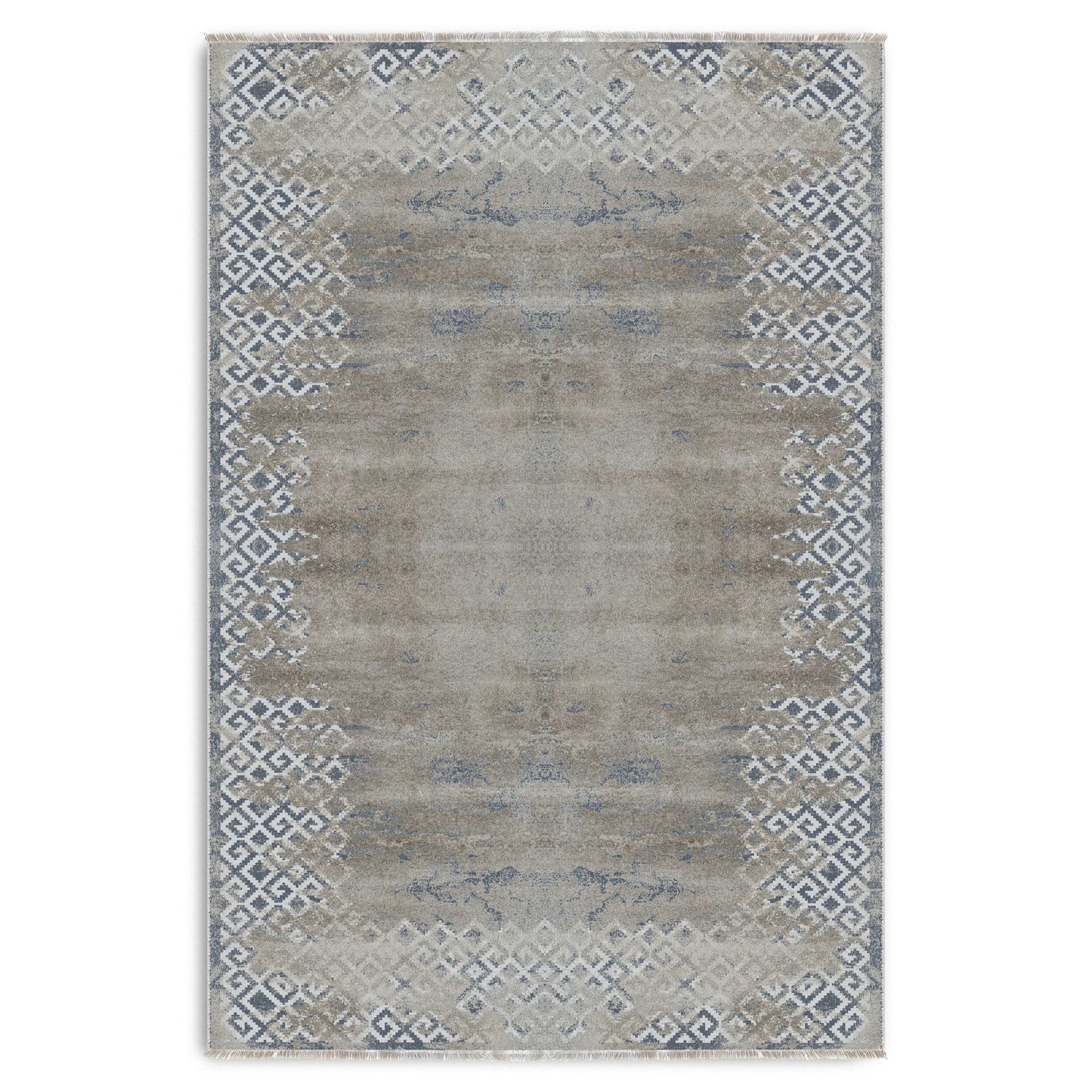 RW7160 washable chenille area rug viewed from above