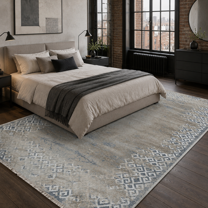 RW7160 washable chenille rug texture and pattern detail