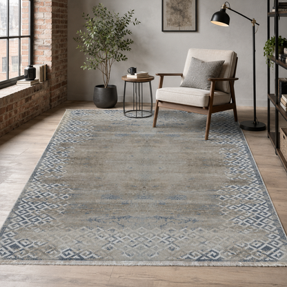 RW7160 washable chenille rug texture and pattern detail