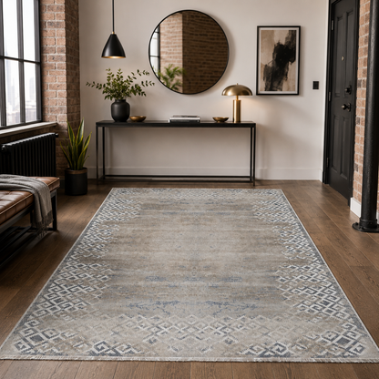 RW7160 washable chenille rug texture and pattern detail