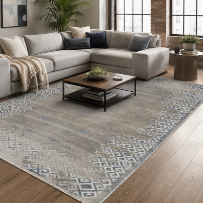 RW7160 washable chenille rug texture and pattern detail
