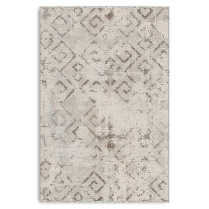 RW7161 washable chenille area rug viewed from above