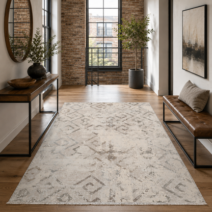RW7161 washable chenille rug texture and pattern detail
