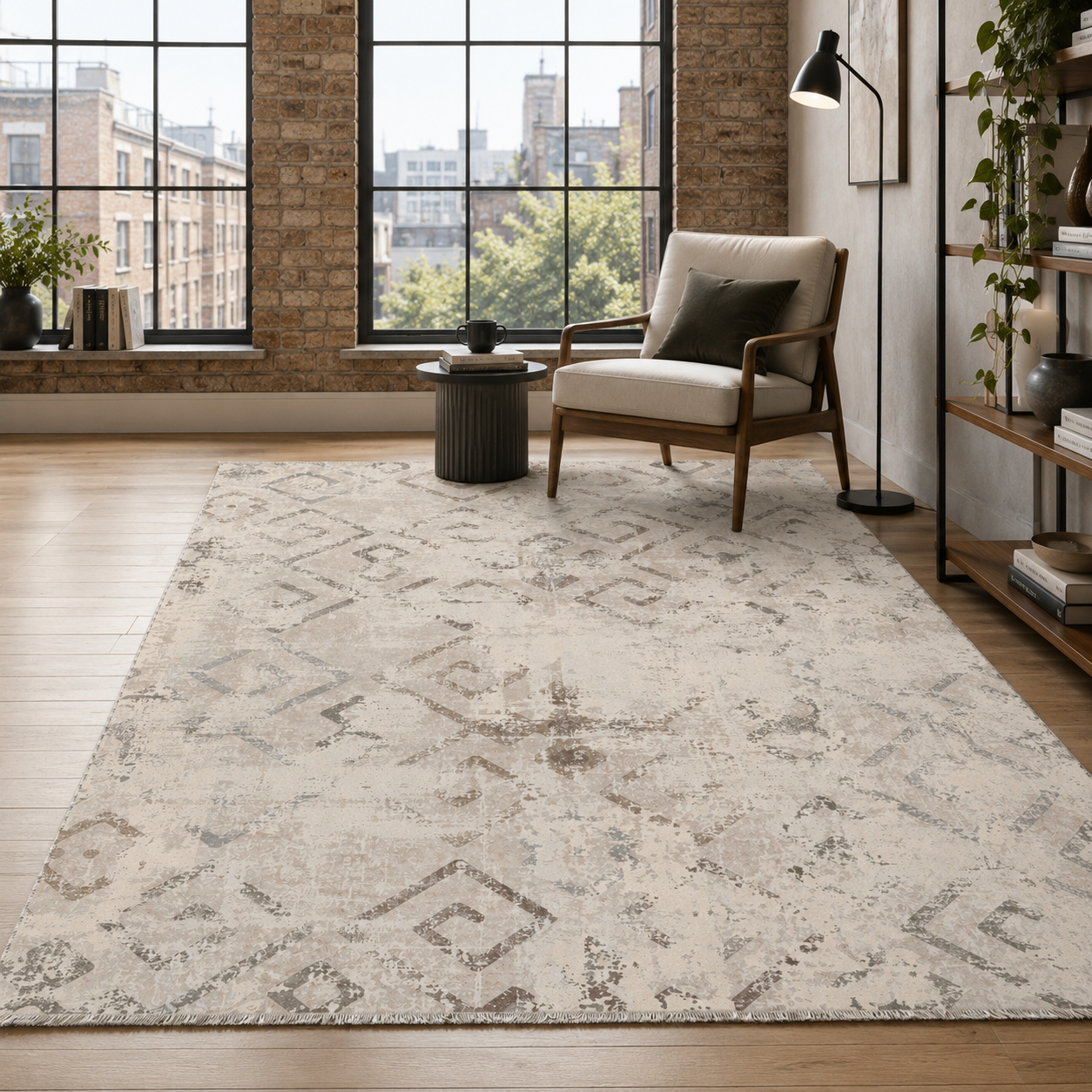 RW7161 washable chenille rug texture and pattern detail