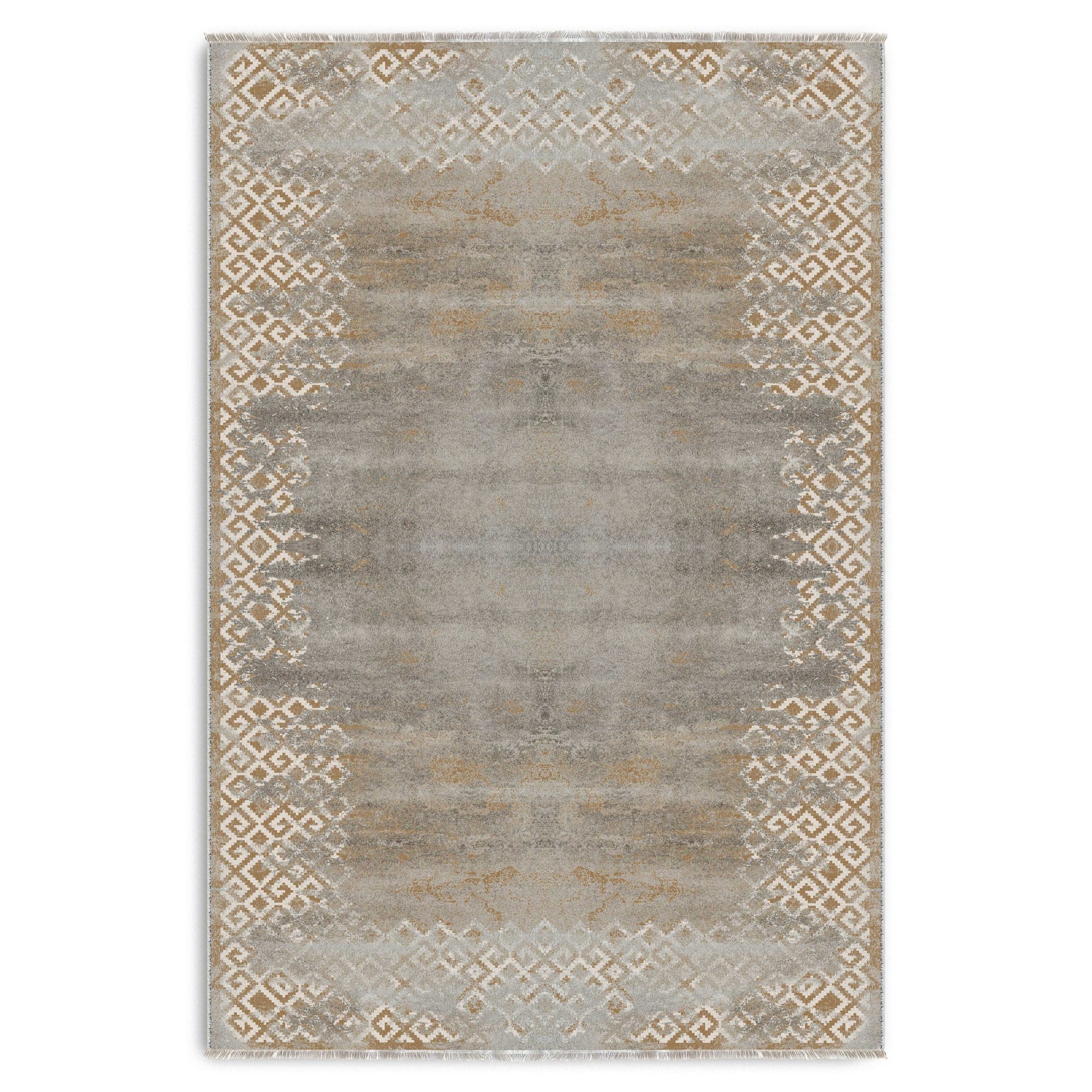 RW7163 washable chenille area rug viewed from above