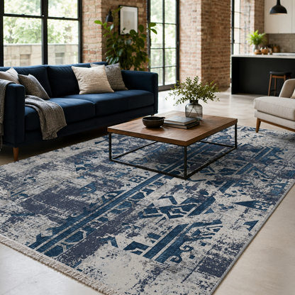 RW7164 washable chenille rug texture and pattern detail