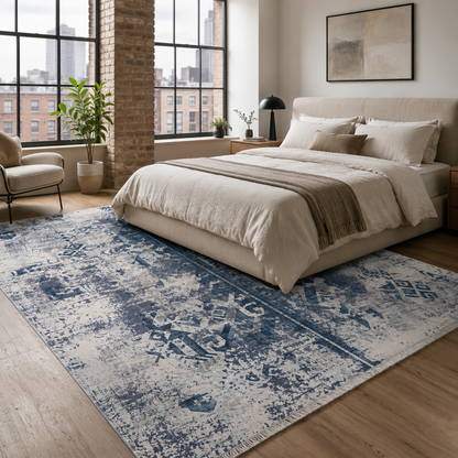RW7164 washable chenille rug texture and pattern detail