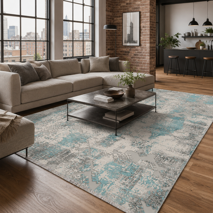 RW7165 washable chenille rug texture and pattern detail