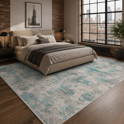 RW7165 washable chenille rug texture and pattern detail