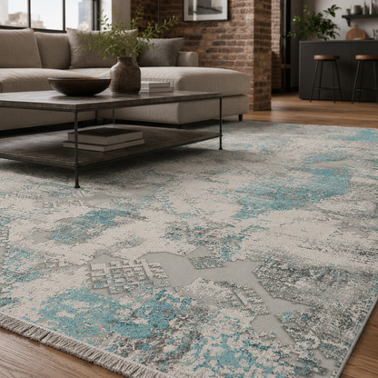 RW7165 washable chenille rug texture and pattern detail