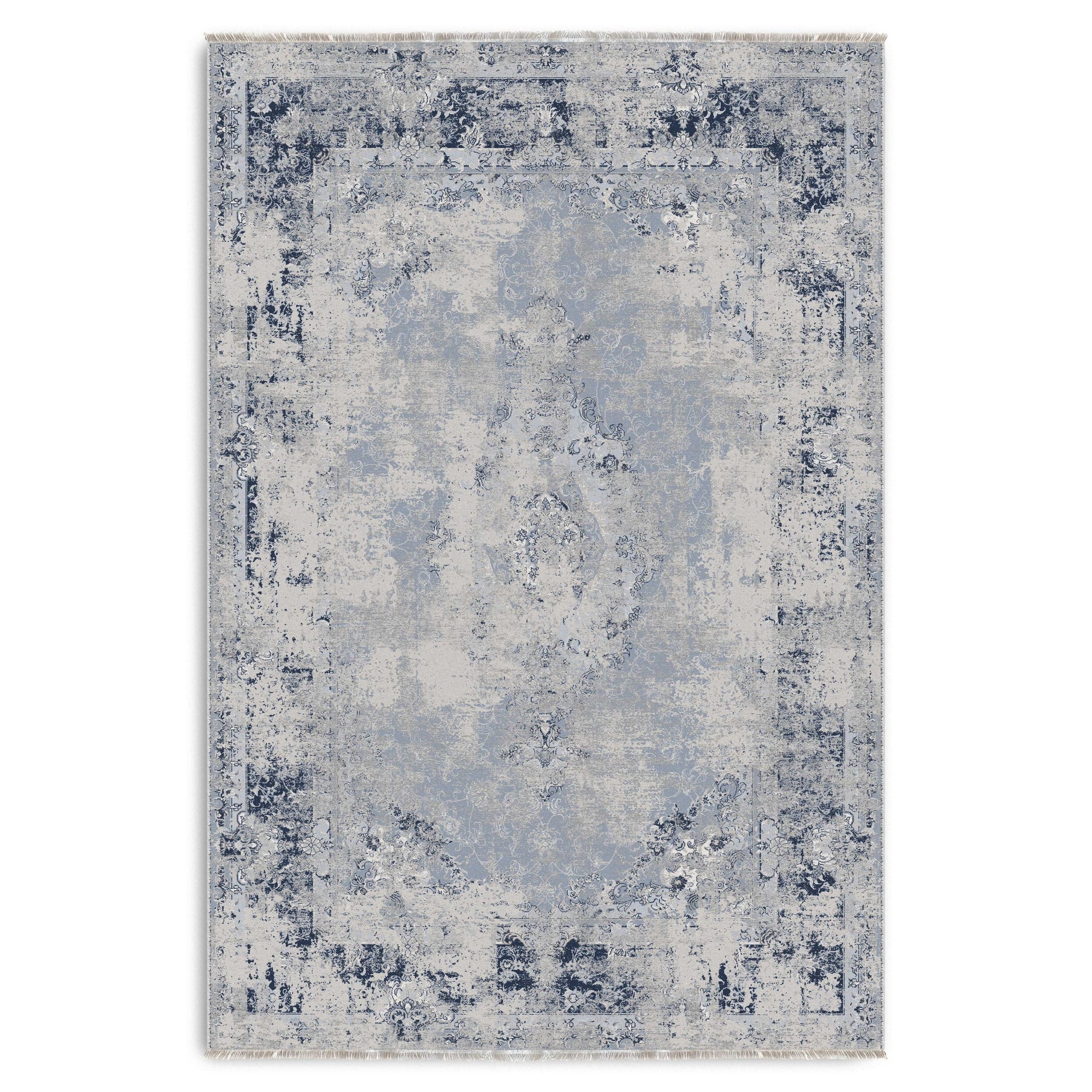 RW7166 washable chenille area rug viewed from above