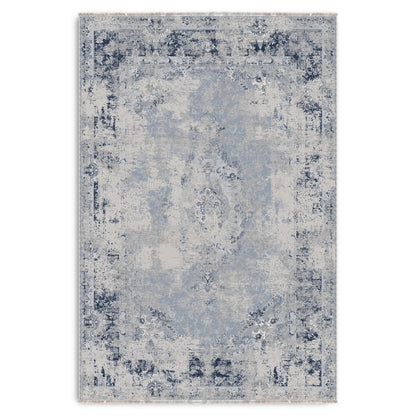 RW7166 washable chenille area rug viewed from above