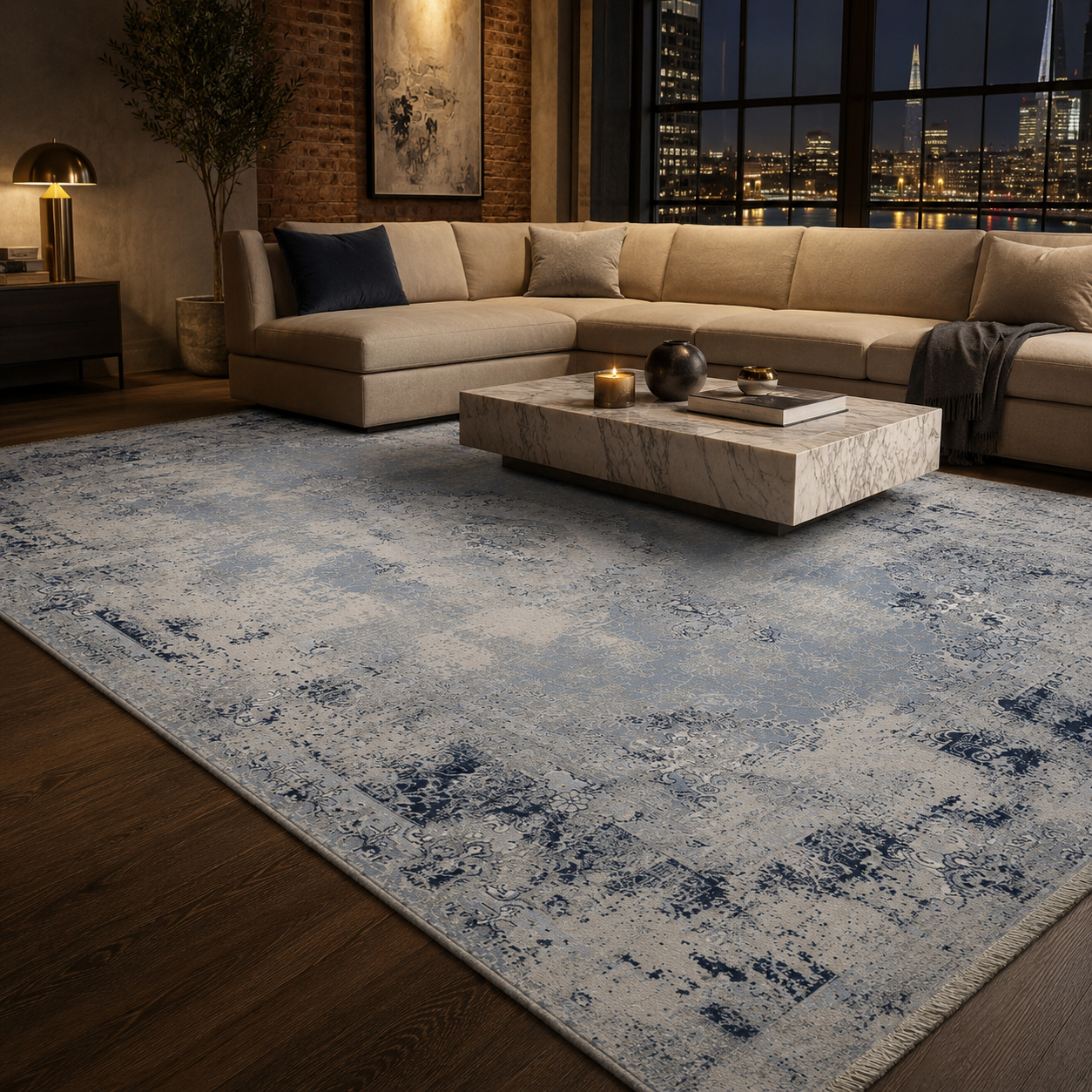 RW7166 washable chenille rug texture and pattern detail