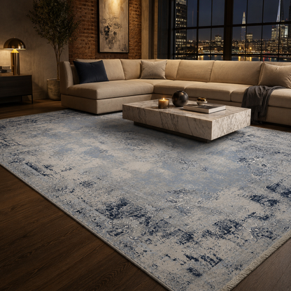 RW7166 washable chenille rug texture and pattern detail