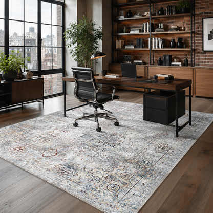 RW7167 washable chenille rug texture and pattern detail