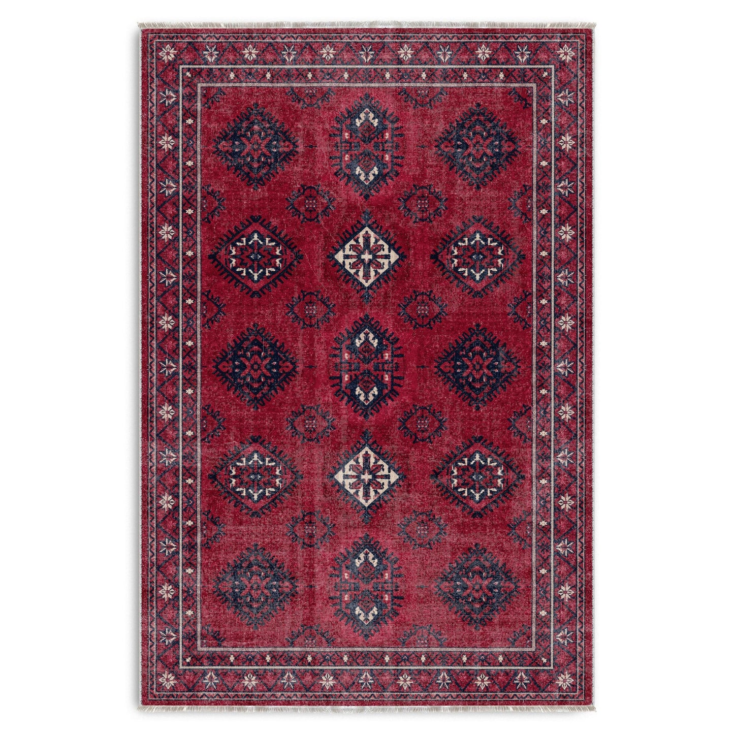 RW7169 washable chenille area rug viewed from above