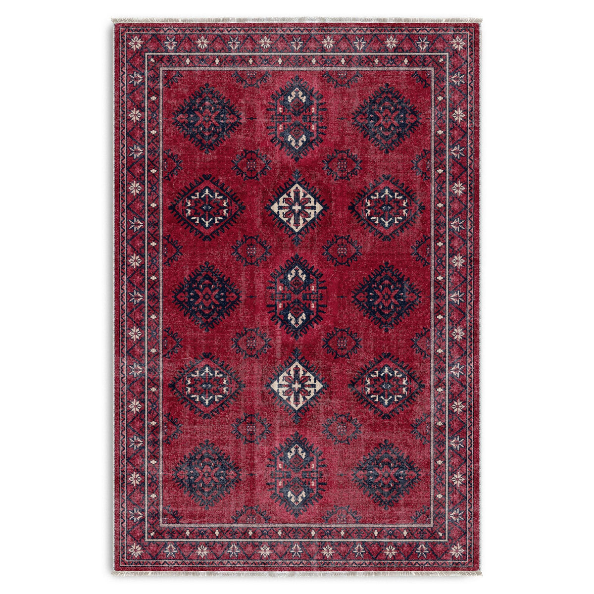 RW7169 washable chenille area rug viewed from above