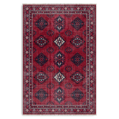 RW7169 washable chenille area rug viewed from above