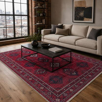 RW7169 washable chenille rug texture and pattern detail