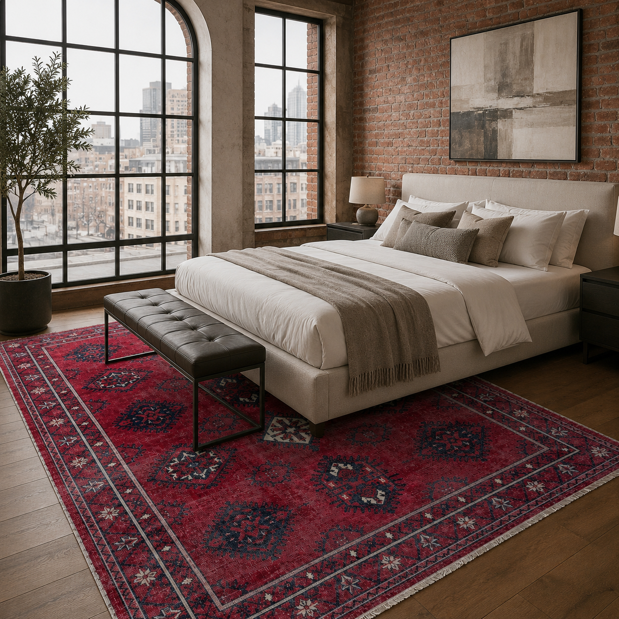 RW7169 washable chenille rug texture and pattern detail