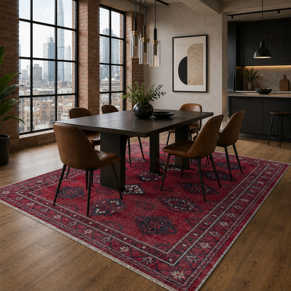 RW7169 washable chenille rug texture and pattern detail