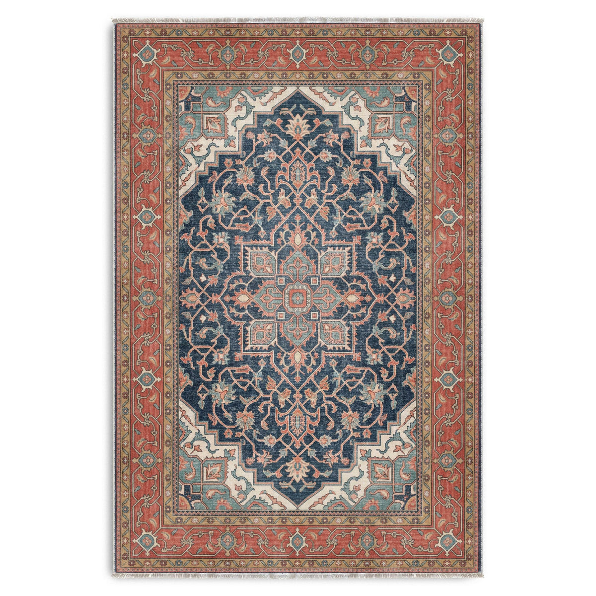 RW7170 washable chenille area rug viewed from above