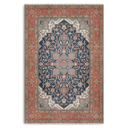 RW7170 washable chenille area rug viewed from above
