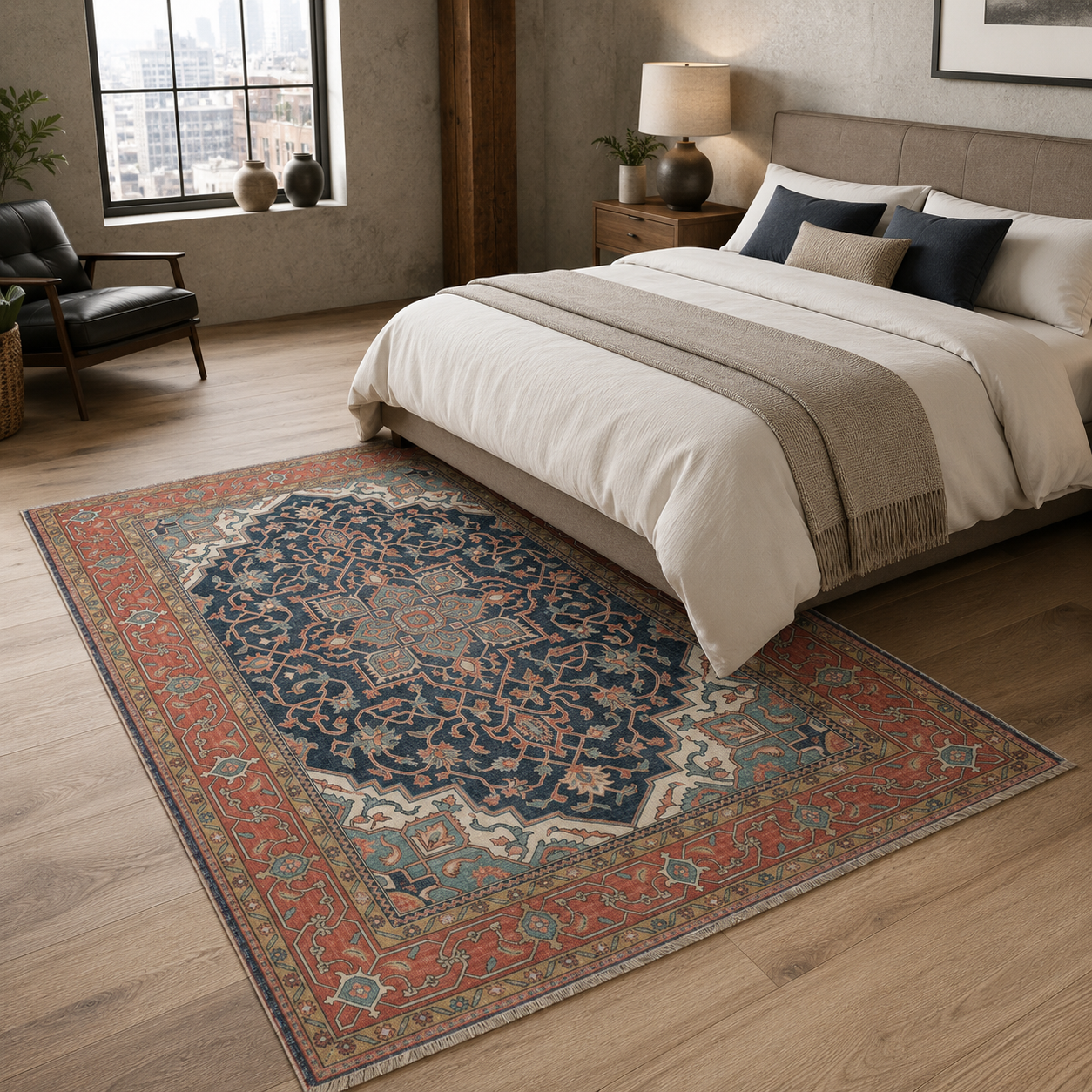 RW7170 washable chenille rug texture and pattern detail