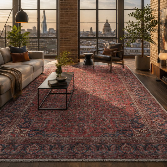 RW7171 washable chenille area rug