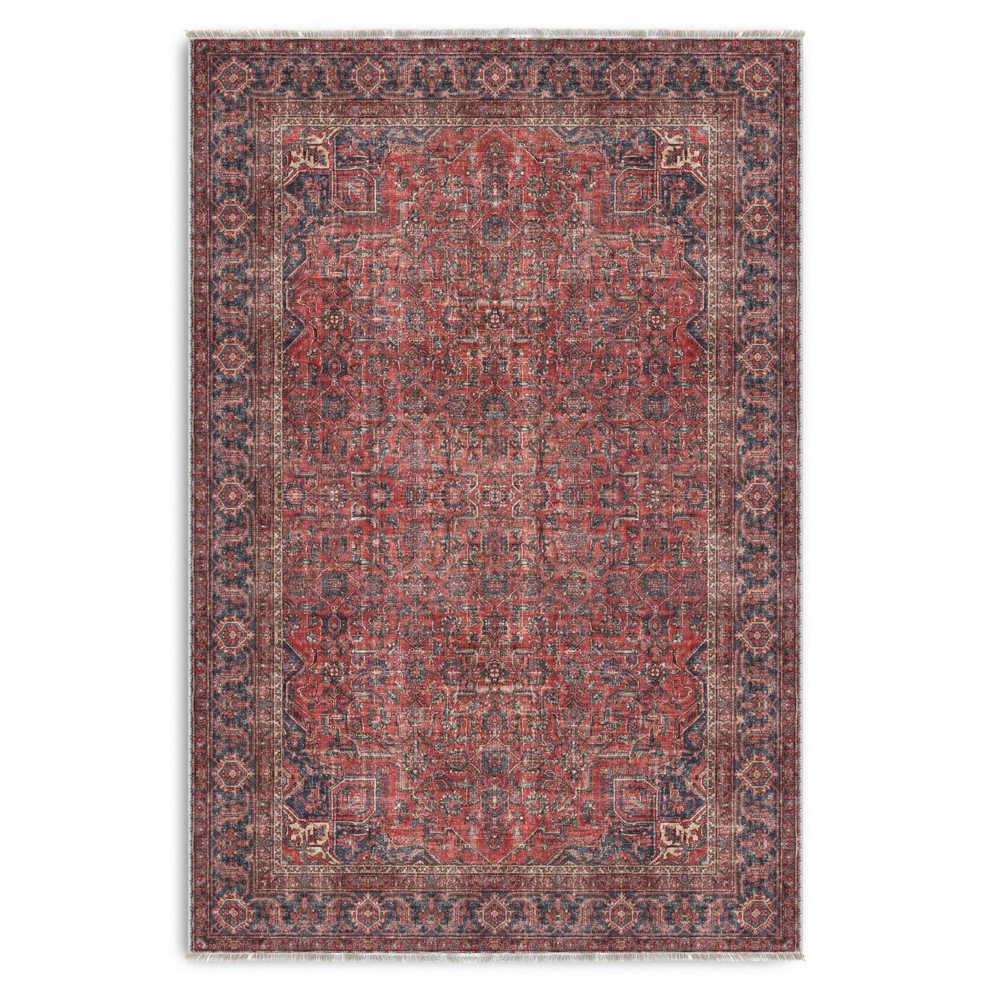 RW7171 washable chenille area rug viewed from above