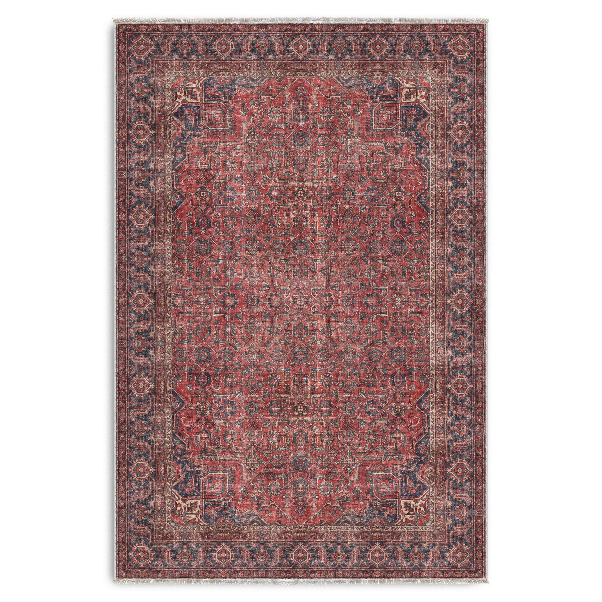 RW7171 washable chenille area rug viewed from above