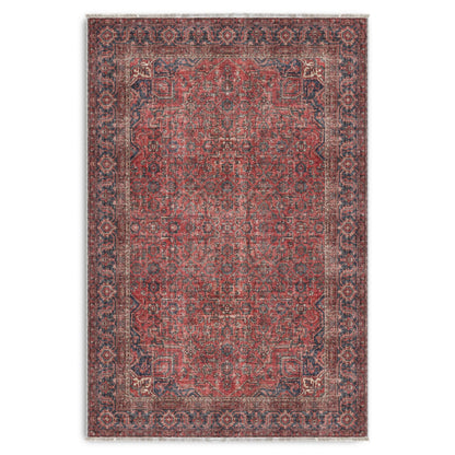 RW7171 washable chenille area rug viewed from above