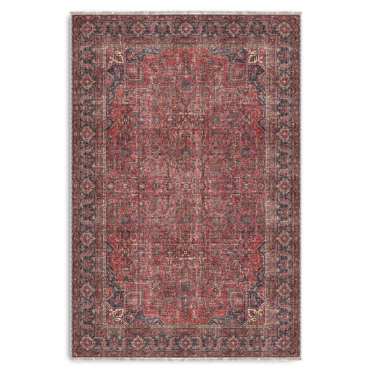 RW7171 washable chenille area rug viewed from above