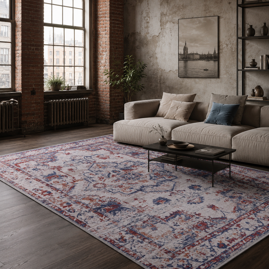 RWDV1001 washable chenille rug texture and pattern detail