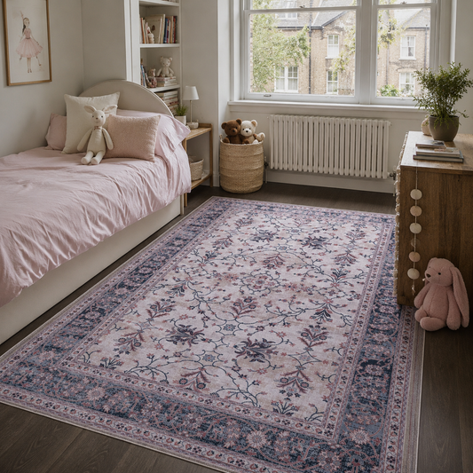 RWDV1004 washable chenille rug texture and pattern detail