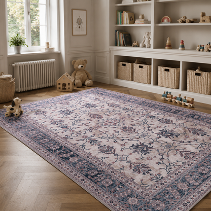 RWDV1004 washable chenille rug texture and pattern detail