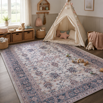RWDV1004 washable chenille rug texture and pattern detail