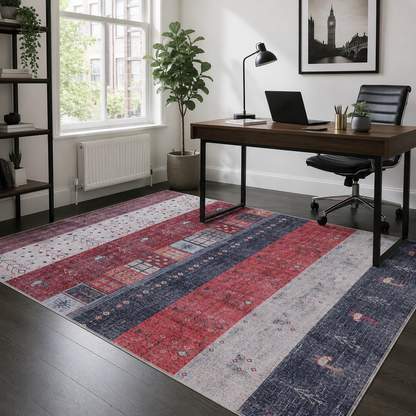 RWDV1005 washable chenille rug texture and pattern detail